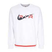 Air Crew Fleece Sweatshirt Nike , White , Heren