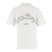 Grafische Logo Print Katoenen T-shirt And Wander , White , Heren