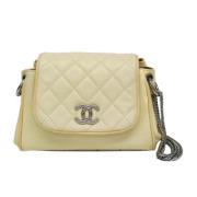 Pre-owned Leather chanel-bags Chanel Vintage , Yellow , Dames