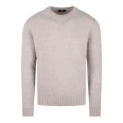 Alpaca Crew Neck Sweater Fw24 Herno , White , Heren