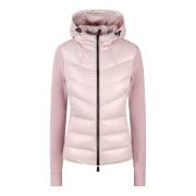 Gewatteerde Fleece Nylon Jas Moncler , Pink , Dames