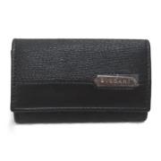 Pre-owned Leather key-holders Bvlgari Vintage , Black , Unisex