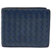 Pre-owned Leather wallets Bottega Veneta Vintage , Blue , Heren