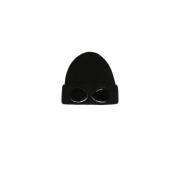 Zwarte Wol Bonnet Hoed C.p. Company , Black , Heren