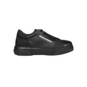 Lage sneakers, ronde neus, kalf rubber Dsquared2 , Black , Heren