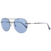 Gunmetal Aviator Zonnebril Blauwe Lens Gant , Gray , Heren