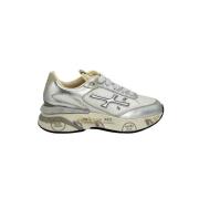 Witte Sneaker Moerund met Metallic Effect Premiata , Gray , Dames