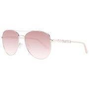 Roségoud Vrouwen Zonnebril Aviator Gradient Guess , Yellow , Dames