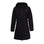 Lang Puffer Jas Guess , Black , Dames