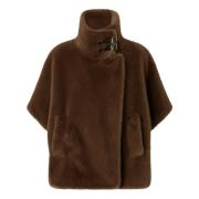 Eco-Fur Coat Pinko , Brown , Dames