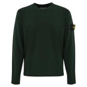 Groene Wollen Trui Lange Mouw Stone Island , Green , Heren