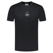 Zwart Katoenen T-shirt Regular Fit C.p. Company , Black , Heren