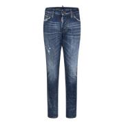 Blauwe Jeans Slim Fit Italië Gemaakt Dsquared2 , Blue , Heren