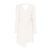 Elegante Ivoorwitte Crepe Jurk Twinset , White , Dames