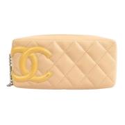 Pre-owned Leather chanel-bags Chanel Vintage , Beige , Dames