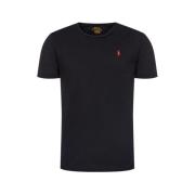 Zwart Katoen Regular Fit T-Shirt Polo Ralph Lauren , Black , Heren