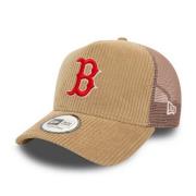 Beige Red Sox MLB Cord Trucker Hat New Era , Beige , Heren