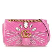 Pre-owned Velvet gucci-bags Gucci Vintage , Pink , Dames