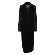 Elegante Maxi Jurk voor Vrouwen MM6 Maison Margiela , Black , Dames