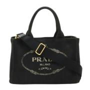 Pre-owned Canvas prada-bags Prada Vintage , Black , Dames