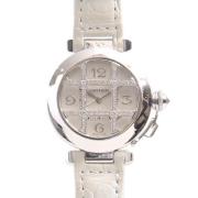 Pre-owned Metal watches Cartier Vintage , White , Dames