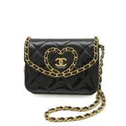 Pre-owned Leather chanel-bags Chanel Vintage , Black , Dames