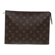 Pre-owned Canvas clutches Louis Vuitton Vintage , Brown , Dames