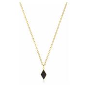 Nialaya X Oscar Akermo: Gold Onyx Necklace Nialaya , Yellow , Heren