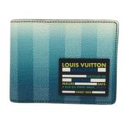 Pre-owned Canvas wallets Louis Vuitton Vintage , Blue , Heren