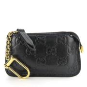 Pre-owned Leather wallets Gucci Vintage , Black , Unisex