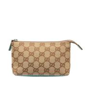 Pre-owned Canvas clutches Gucci Vintage , Beige , Dames