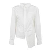 Poplin Overhemd van Katoen Sacai , White , Dames