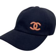 Pre-owned Cotton hats Chanel Vintage , Black , Dames