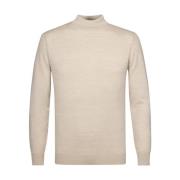 Beige Pullover met Mock Neck Profuomo , Beige , Heren