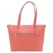 Pre-owned Leather totes Coach Pre-owned , Pink , Dames