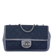 Pre-owned Denim chanel-bags Chanel Vintage , Blue , Dames