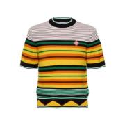 Multicolor Wol Gebreid T-shirt Casablanca , Multicolor , Heren