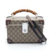 Pre-owned Leather gucci-bags Gucci Vintage , Beige , Dames