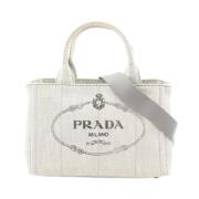 Pre-owned Canvas prada-bags Prada Vintage , Gray , Dames