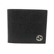 Pre-owned Leather wallets Gucci Vintage , Black , Heren