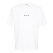 Casual Katoenen T-shirt voor Mannen Acne Studios , White , Heren