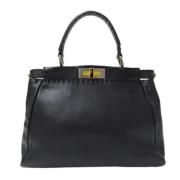 Pre-owned Leather fendi-bags Fendi Vintage , Black , Dames