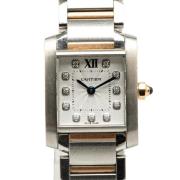 Pre-owned Metal watches Cartier Vintage , White , Dames