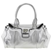 Pre-owned Leather celine-bags Celine Vintage , Gray , Dames