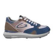 Suede en Nylon Sneaker Grijs Groen Blauw Mannen Alberto Guardiani , Mu...