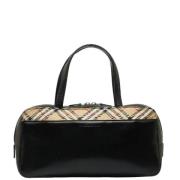 Pre-owned Leather handbags Burberry Vintage , Black , Dames