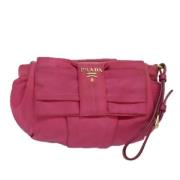 Pre-owned Fabric clutches Prada Vintage , Pink , Dames