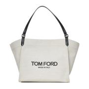 Witte Handtas Chic Medium Tote Tom Ford , White , Dames