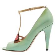 Pre-owned Leather heels Gucci Vintage , Green , Dames