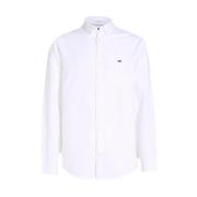 Klassieke Katoenen Overhemd Tommy Hilfiger , White , Heren